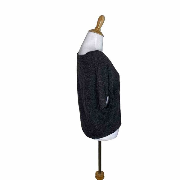 Kate Spade Saturday Boxy Cropped Grey Gray T shirt Tee Size Medium Women's - Picture 5 of 8